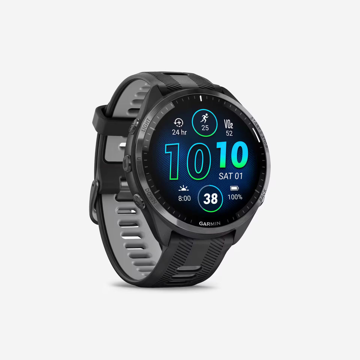 GARMIN Multisport-Smartwatch mit GPS und Herzfrequenzmessung Forerunner 965, schwarz/grau