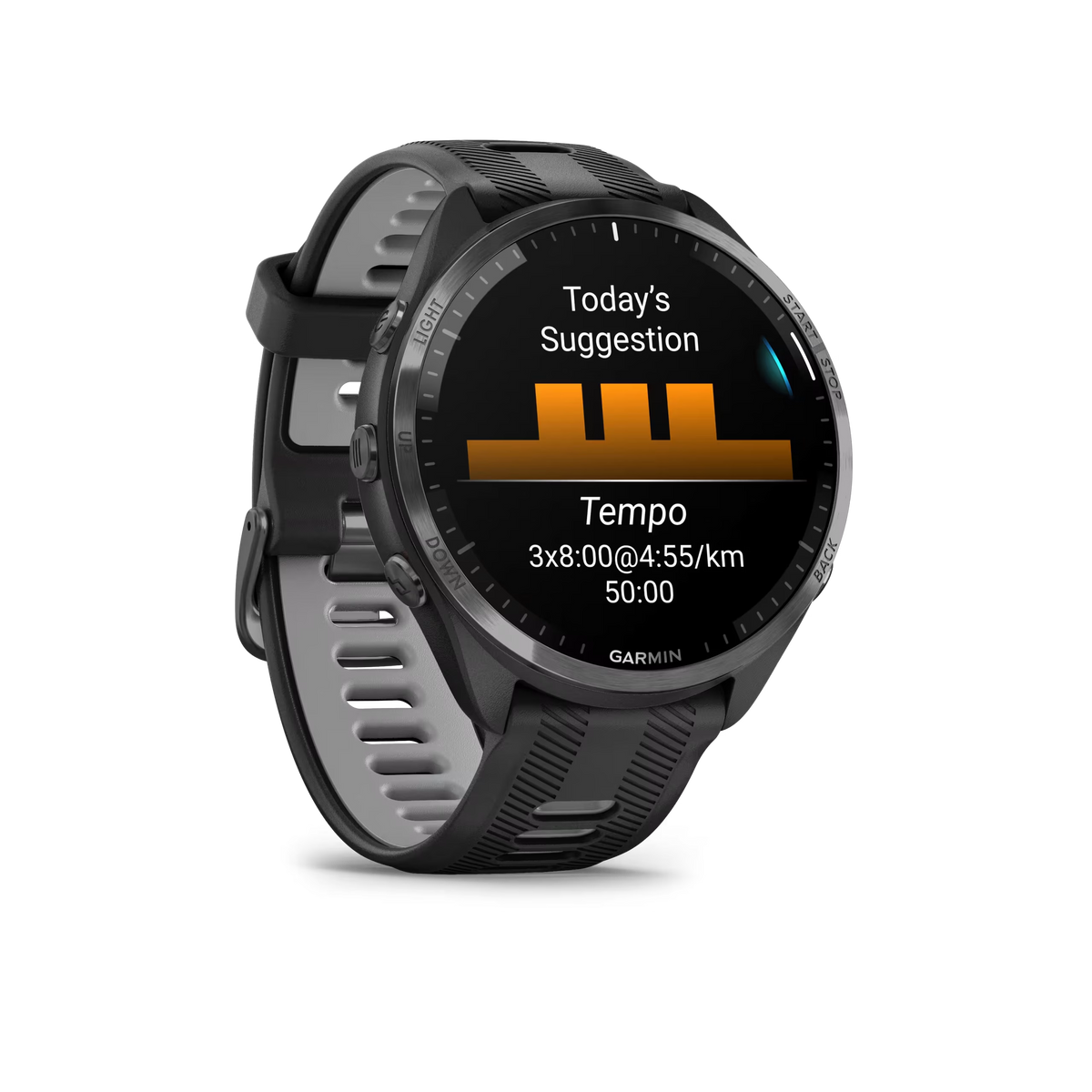GARMIN Multisport-Smartwatch mit GPS und Herzfrequenzmessung Forerunner 965, schwarz/grau
