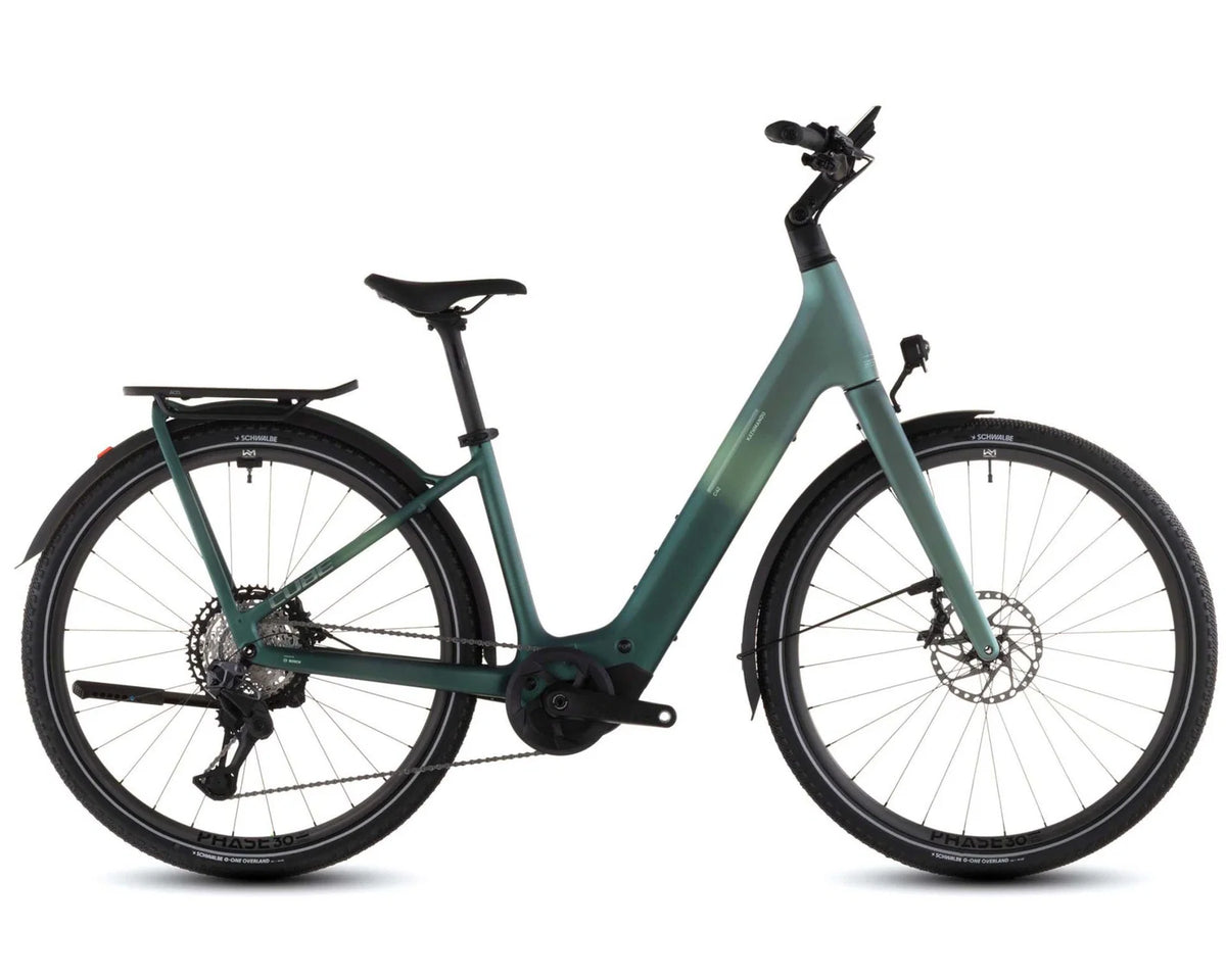 Kathmandu Hybrid C:62 SLT 400X - Easy Entry Elektro Carbon City Bike 2026 | seafoam´n´chrome 28" - L