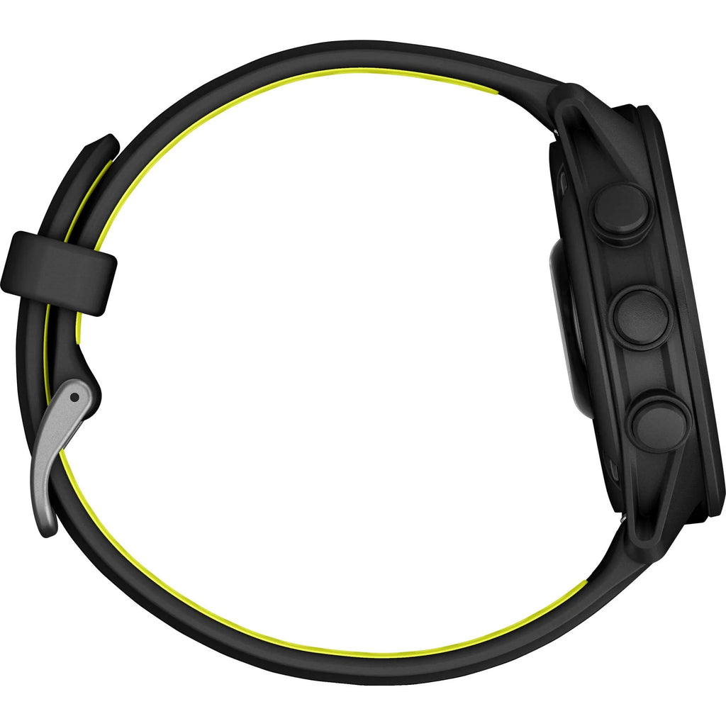 Garmin Forerunner 170 Music Schwarz – GPS-Laufuhr mit Musik, AMOLED-Display & 20 mm Quick Release Amp Yellow